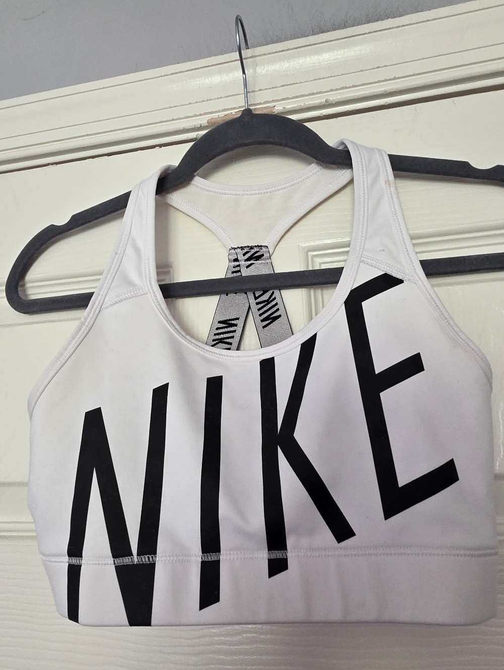 SOLD OUT Nike Womens Graphic Print Pullover Athletic Bra White Size Small